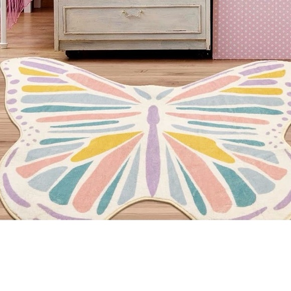 Butterfly Shape Kids Rug - Picture 11 of 11